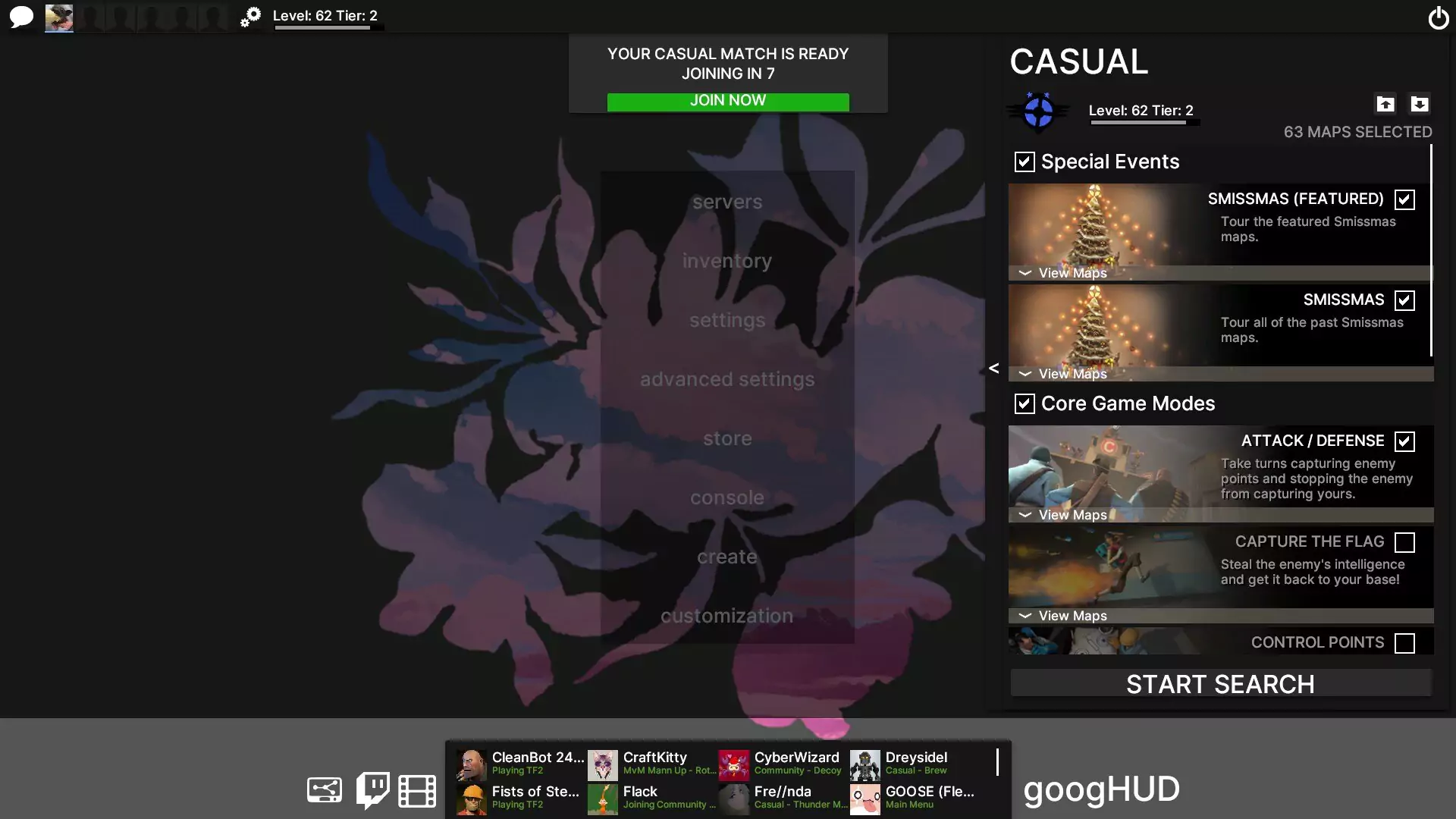 googHUD screenshot